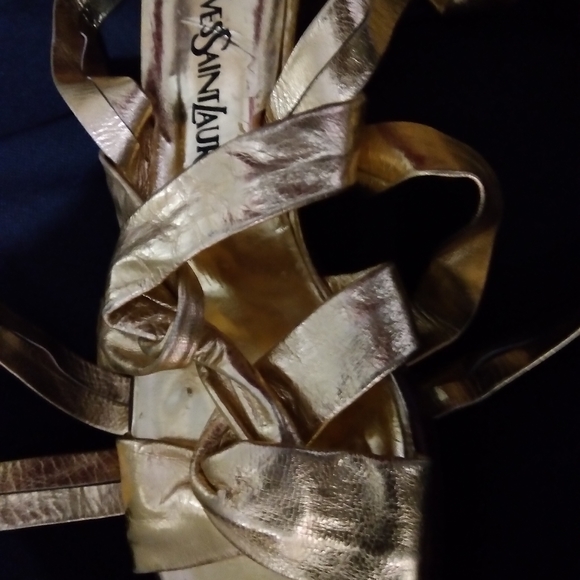 Yves Saint Laurent gold gladiators - Picture 3 of 6
